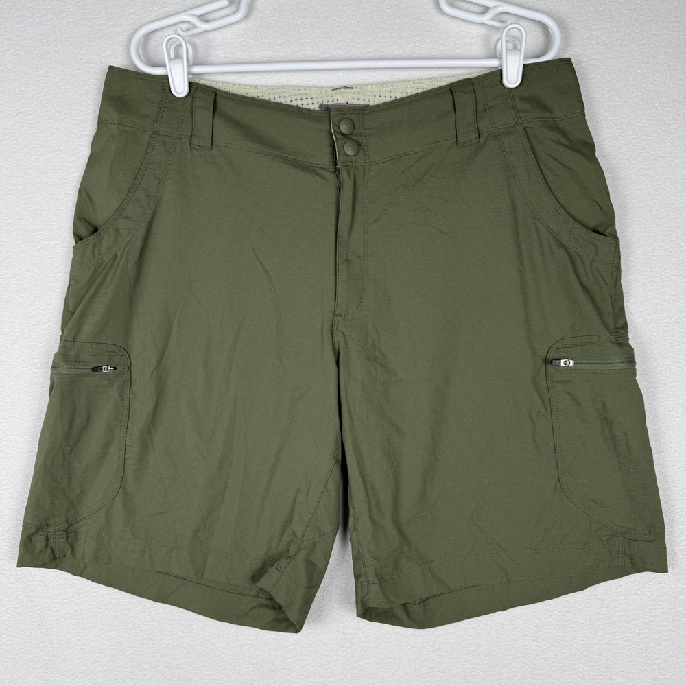 LL Bean Vista Trek Shorts Womens 16 Cargo Hiking Nylon Zipper Pockets 280427